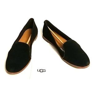 NEW UGG Bonnie Suede Loafers Black Womens 6.5